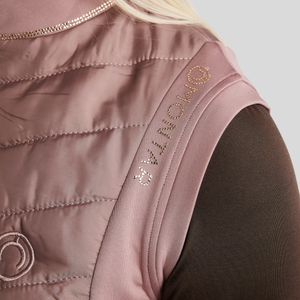Montar MoMari Hybrid Ladies Bodywarmer w Rosegold Crystals, Dusty Rose