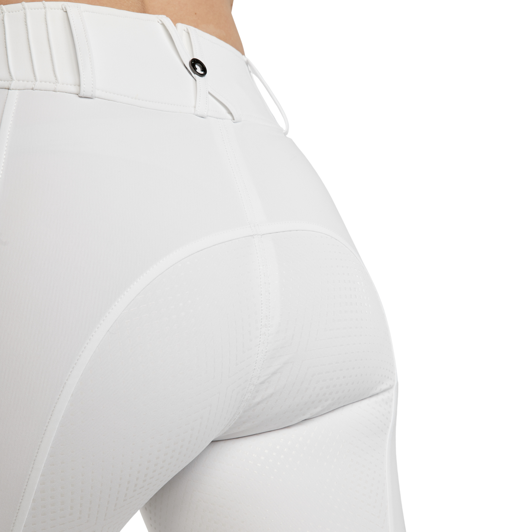 Montar MoZuna REFINED Breeches w. Pintucks and Gun Metal Crystals, White
