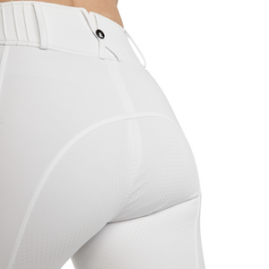 Montar MoZuna REFINED Breeches w. Pintucks and Gun Metal Crystals, White