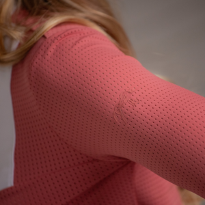Penelope Florence Mesh Ladies Long Sleeve Show Shirt, Terracota