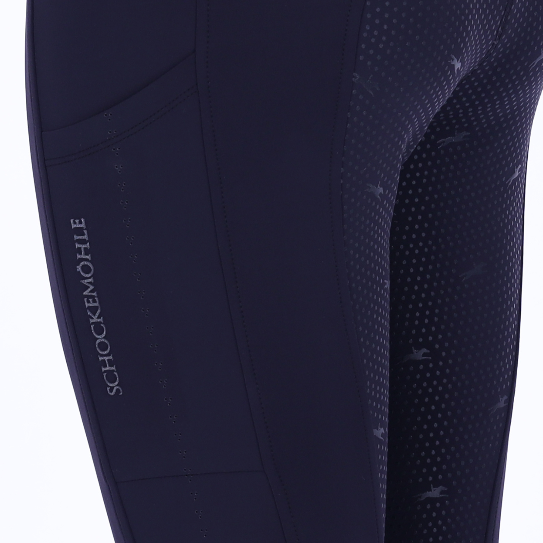 Schockemohle Air Sporty Ladies Full Grip Riding Tights, Navy