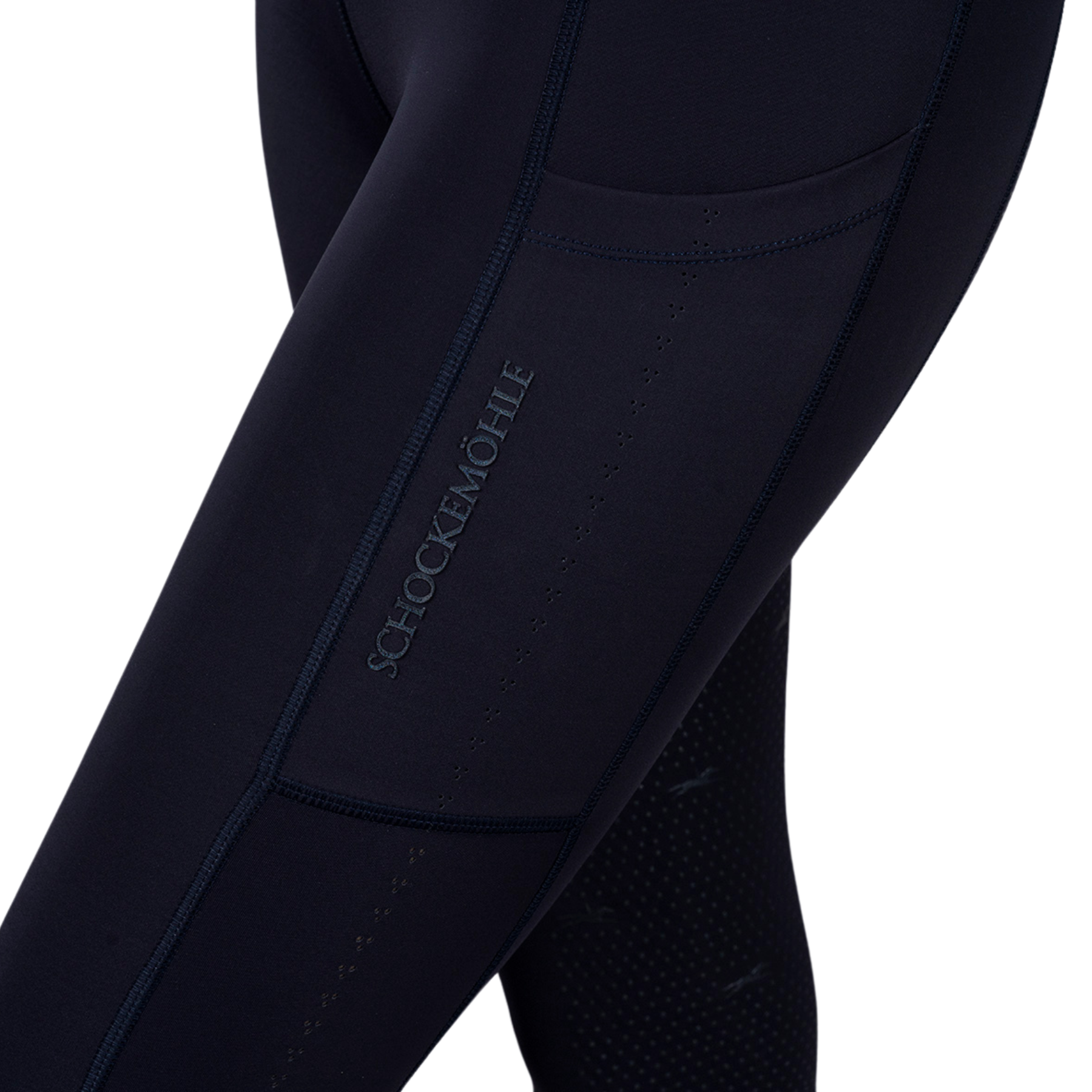 Schockemohle Air Sporty Ladies Full Grip Riding Tights, Navy