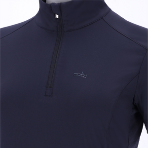 Schockemohle SPAmara Style Ladies Short Sleeve Training Shirt, Dark Navy