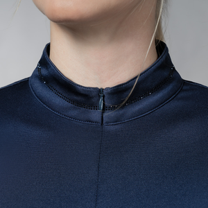 Schockemohle SPPeppa Ladies Long Sleeve 1/2 Zip Training Shirt, Navy