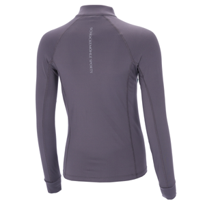 Schockemohle SPWinter Page Style Ladies Long Sleeve Training Shirt, Dusty Chocolate