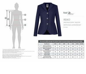 Fair Play Ladies Dressage Short Tailcoat REIKO, Black