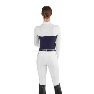 EGO7 Mesh ML Long Sleeve Competition Shirt, Navy/White