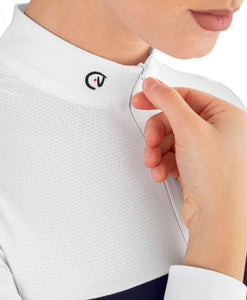 EGO7 Mesh ML Long Sleeve Competition Shirt, Navy/White