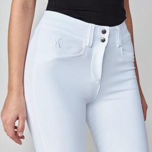 Yagya Ladies Timeless Full Grip Riding Breeches, White