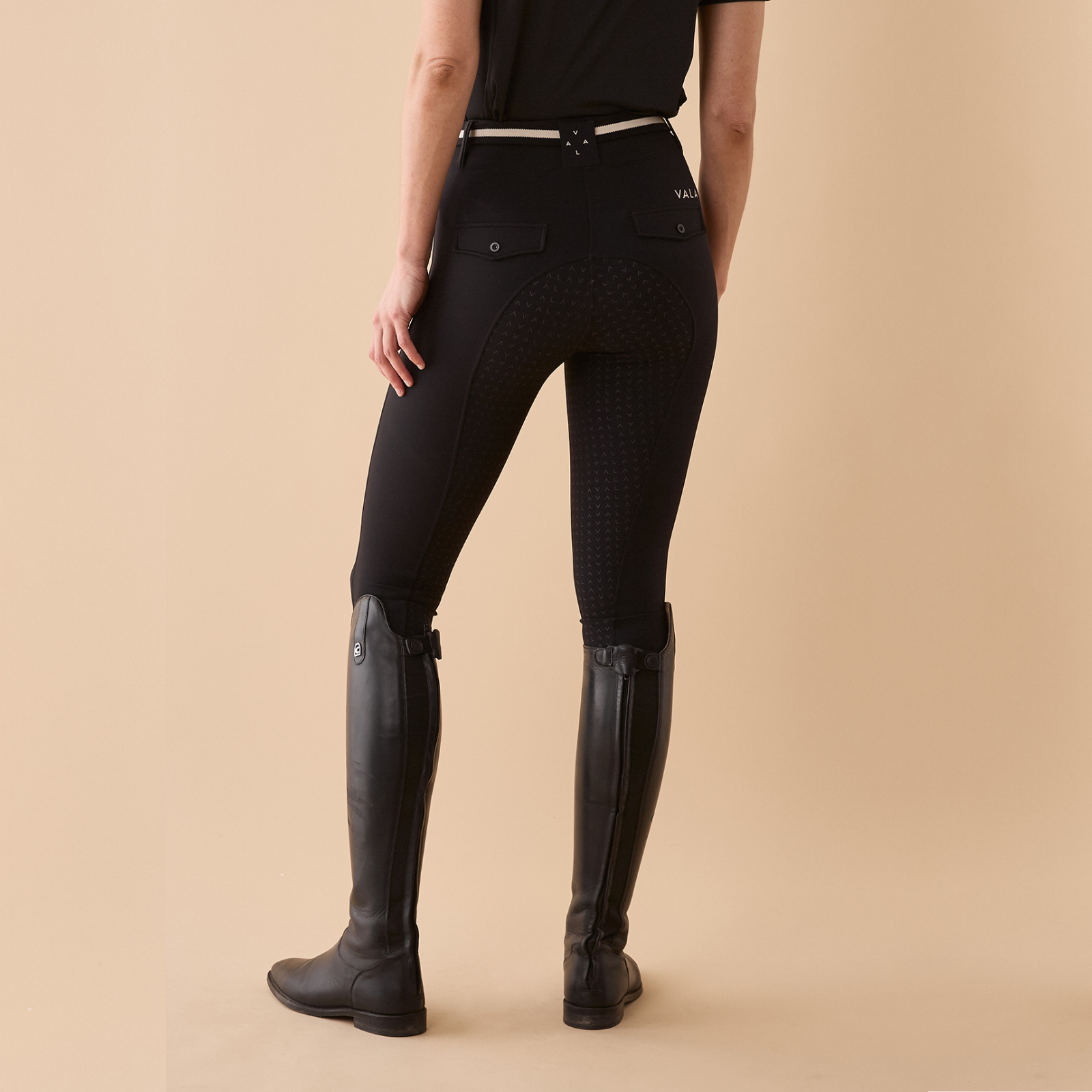 VALA Ladies Sculpt & Smooth Full Grip Riding Breeches, Black