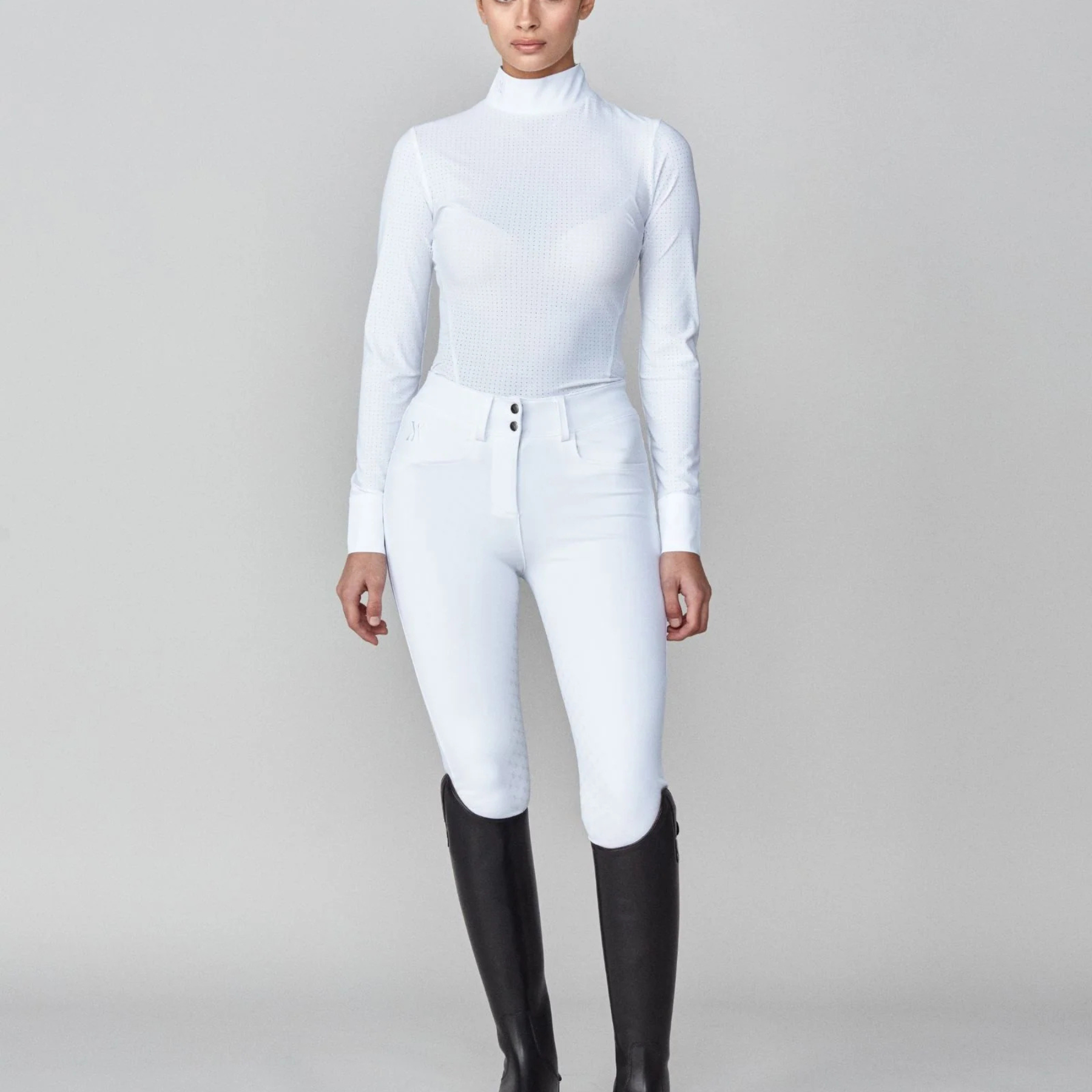 Yagya Ladies Timeless Mesh Show Shirt, White