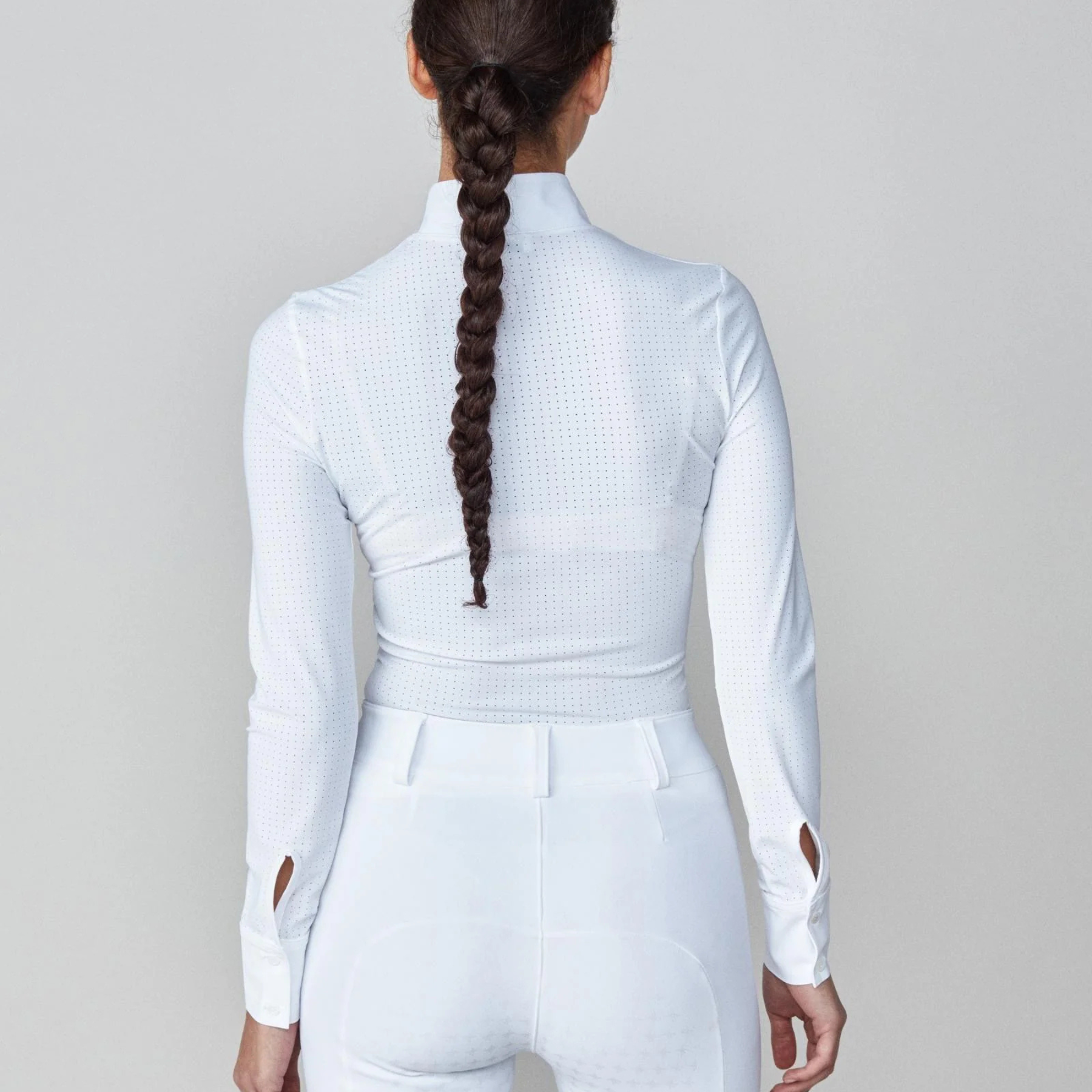 Yagya Ladies Timeless Mesh Show Shirt, White