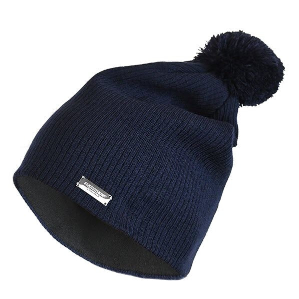Equestrian Stockholm Beanie, Navy/Silver