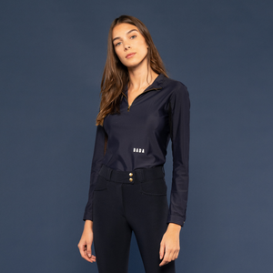 Dada Sport New Pablo Ladies Long Sleeve Polo Shirt, Navy