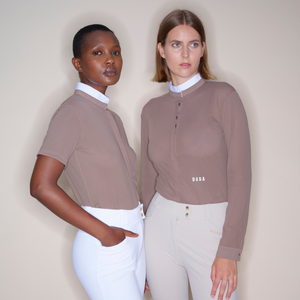 Dada Sport Helios ML Ladies Long Sleeve Horse Riding Competition Shirt, Taupe