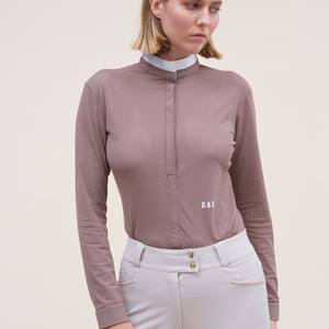 Dada Sport Helios ML Ladies Long Sleeve Horse Riding Competition Shirt, Taupe