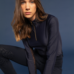Dada Sport New Pablo Ladies Long Sleeve Polo Shirt, Navy