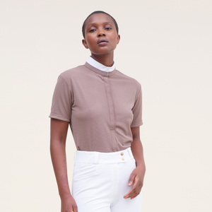 Dada Sport Helios MC Ladies Short Sleeve Competition Shirt, Taupe