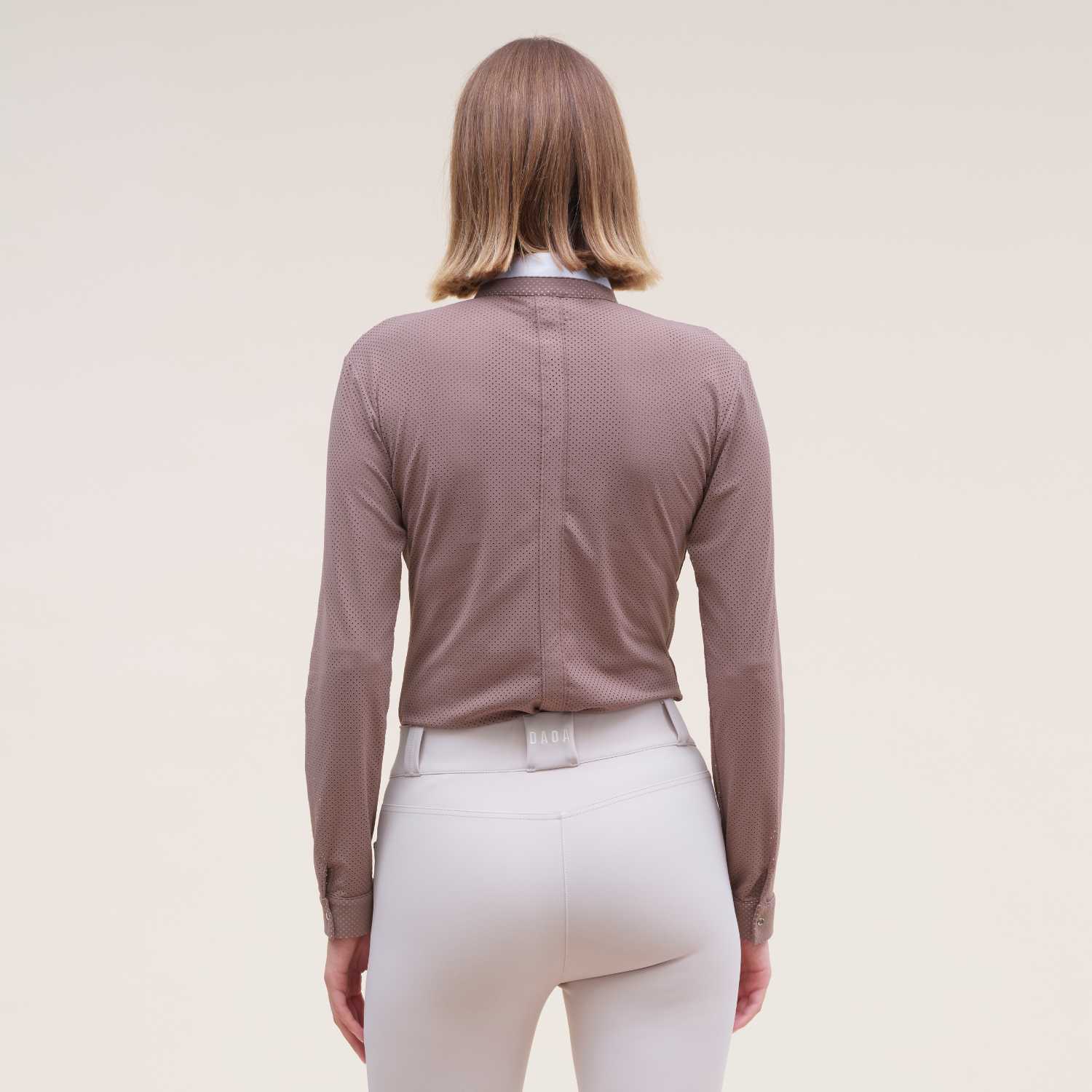 Dada Sport Helios ML Ladies Long Sleeve Horse Riding Competition Shirt, Taupe