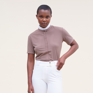 Dada Sport Helios MC Ladies Short Sleeve Competition Shirt, Taupe