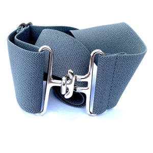 ACE Equestrian Slate, Silver Elastic Belt