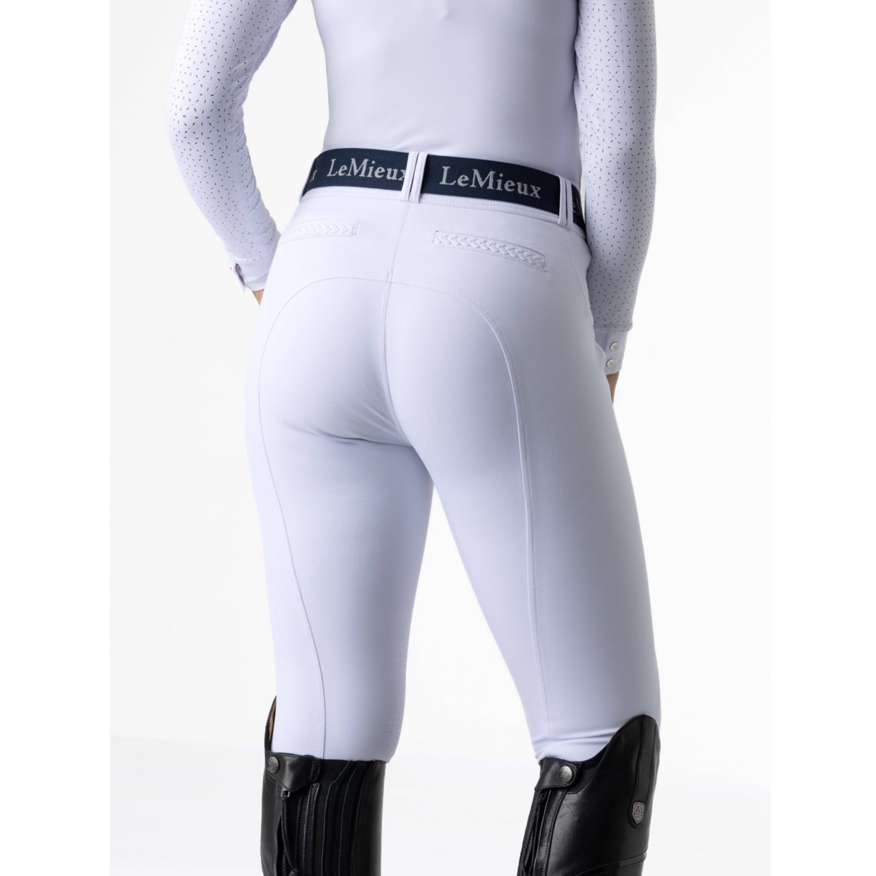 LeMieux Amara II Ladies Knee Grip Breeches, White