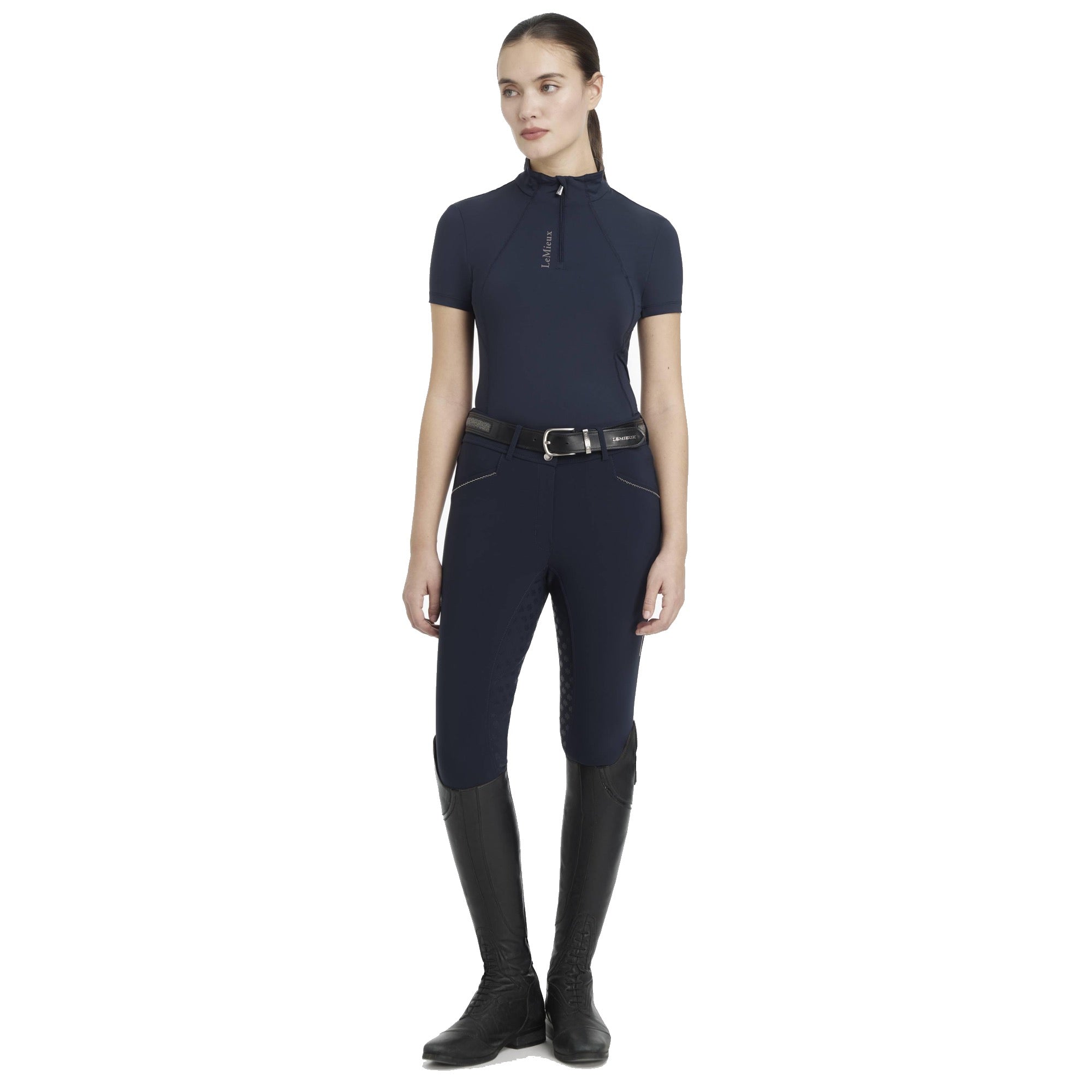 LeMieux Ladies Short Sleeve Classic Base Layer, Navy