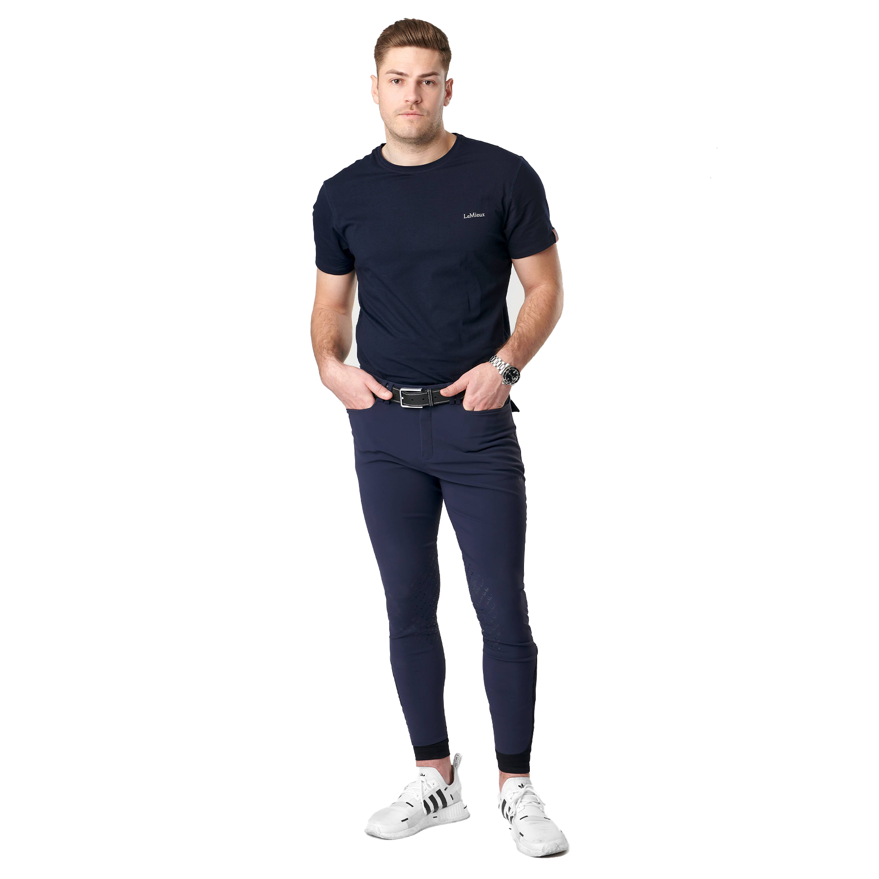 LeMieux Men's Knee Grip Breeches, Navy