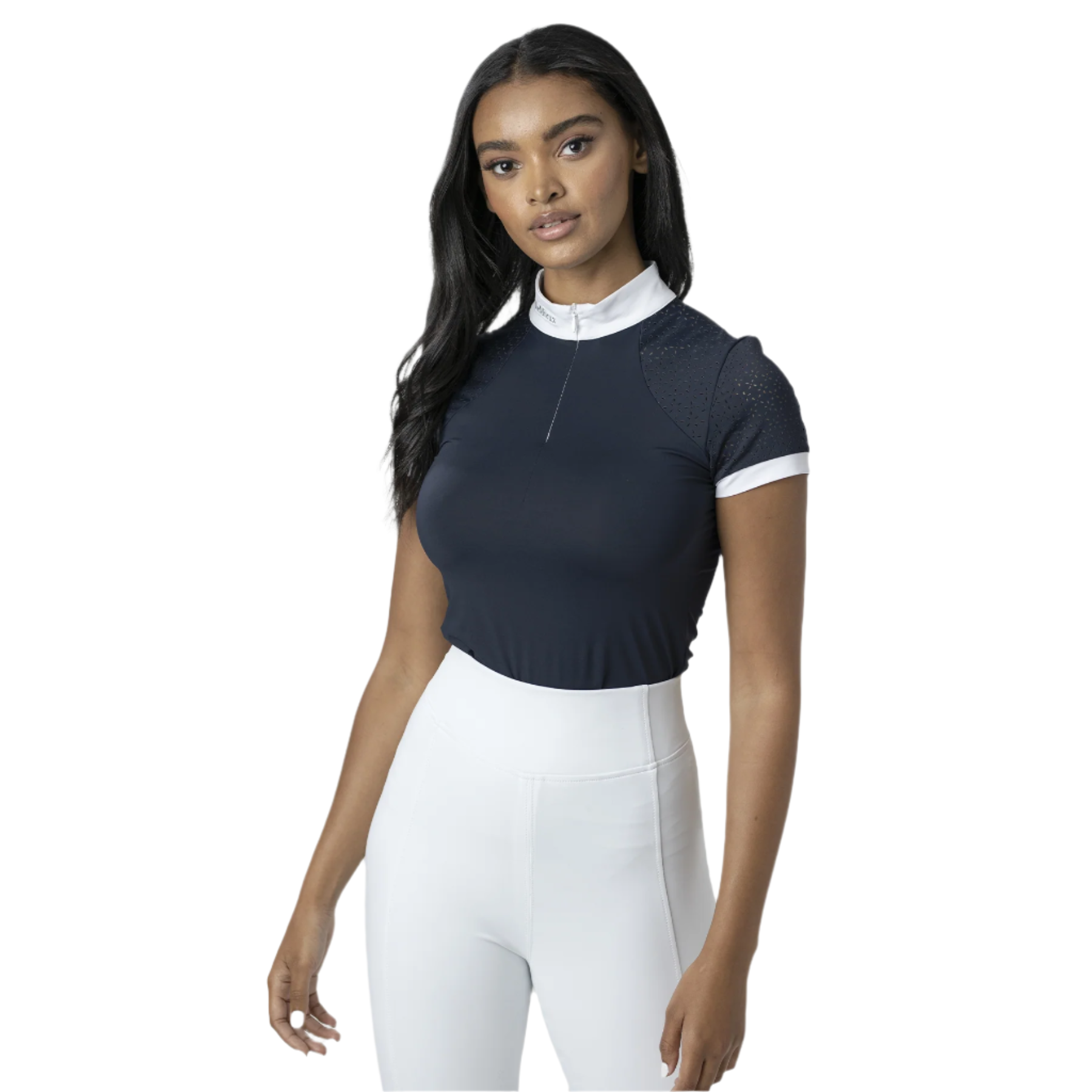 LeMieux Olivia Ladies Long Sleeve Show Shirt, Navy