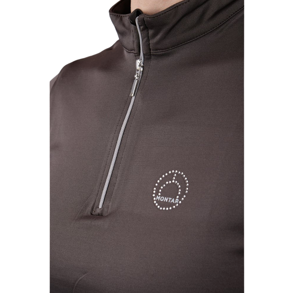 Montar Everly Mon-Tech Polo Crystal Shirt, Grey