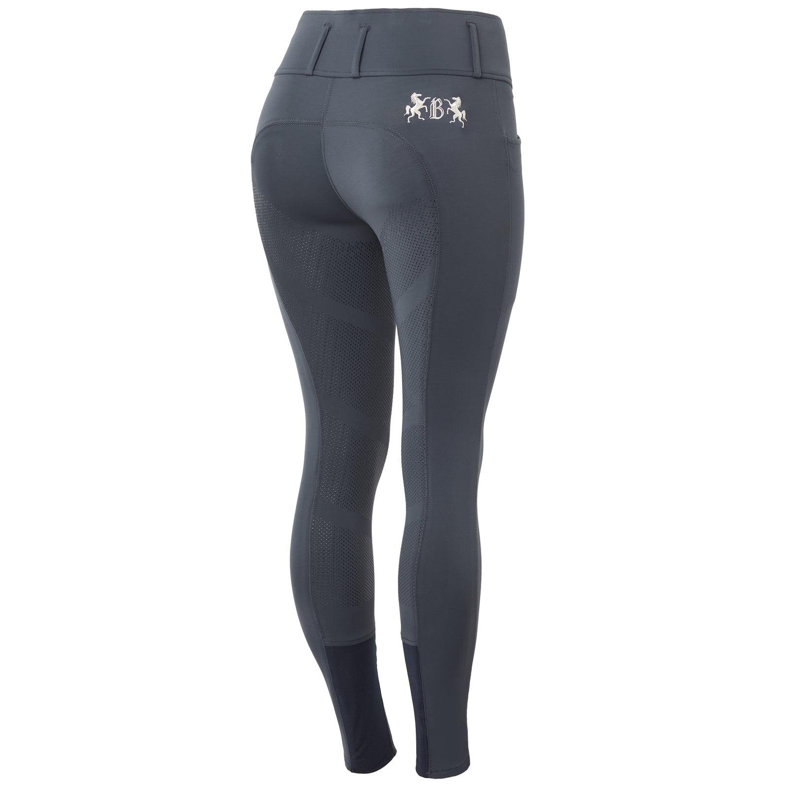 B Vertigo Meghan Women's Highwaist Knee Patch Breeches, Dark Navy