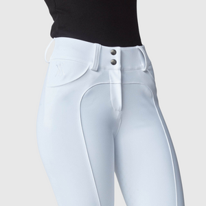 Yagya Ladies Compression Performance Full Grip Breeches, White